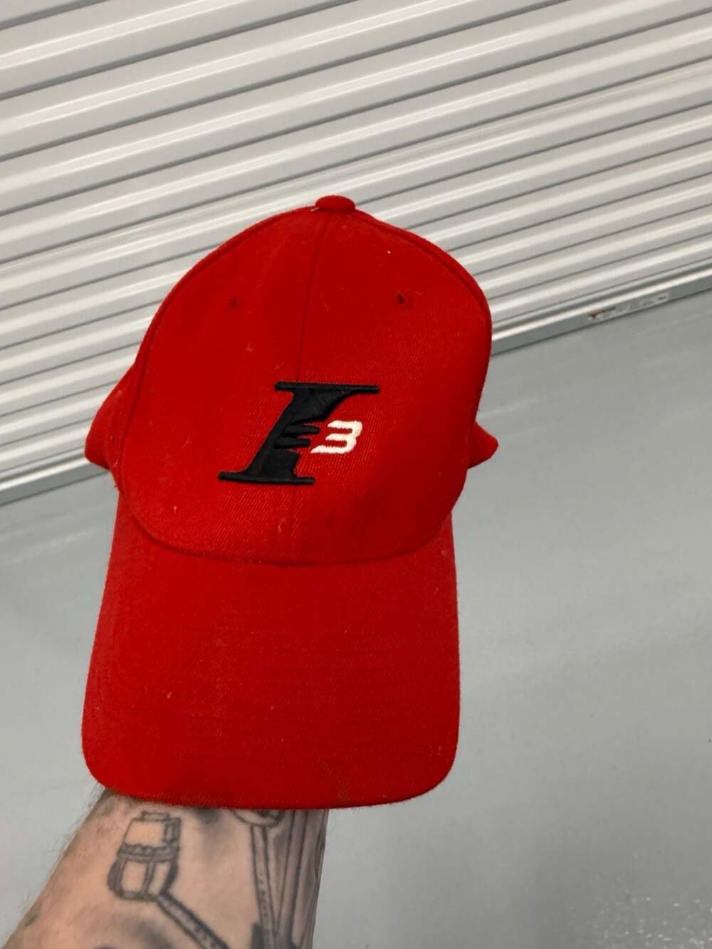 Reebok Allen Iverson I3 Red Flexfit Baseball Cap OSFA